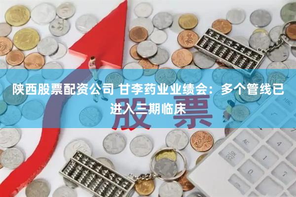陕西股票配资公司 甘李药业业绩会：多个管线已进入三期临床